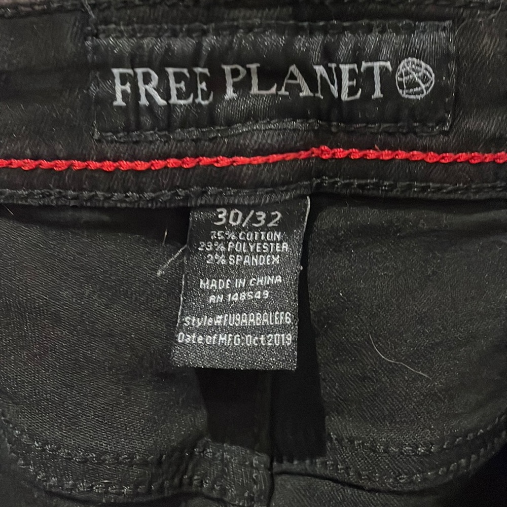 Mens black stretch jeans size 30